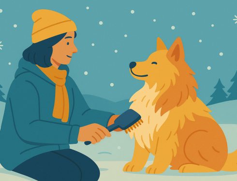 How to Groom a Double-Coated Dog in Winter