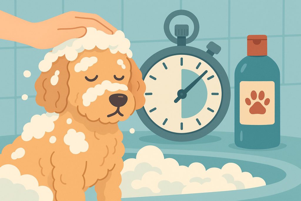Time Medicated Dog Shampoo with a Stopwatch