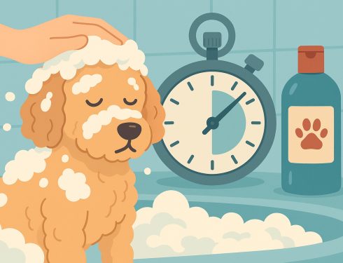 Time Medicated Dog Shampoo with a Stopwatch